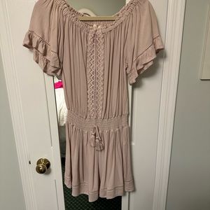 Mauve Off Shoulder Mini Dress Size M